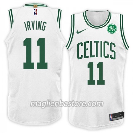 Maglia NBA Boston Celtics Kyrie Irving 11 Nike 2017-18 Bianco Swingman - Uomo